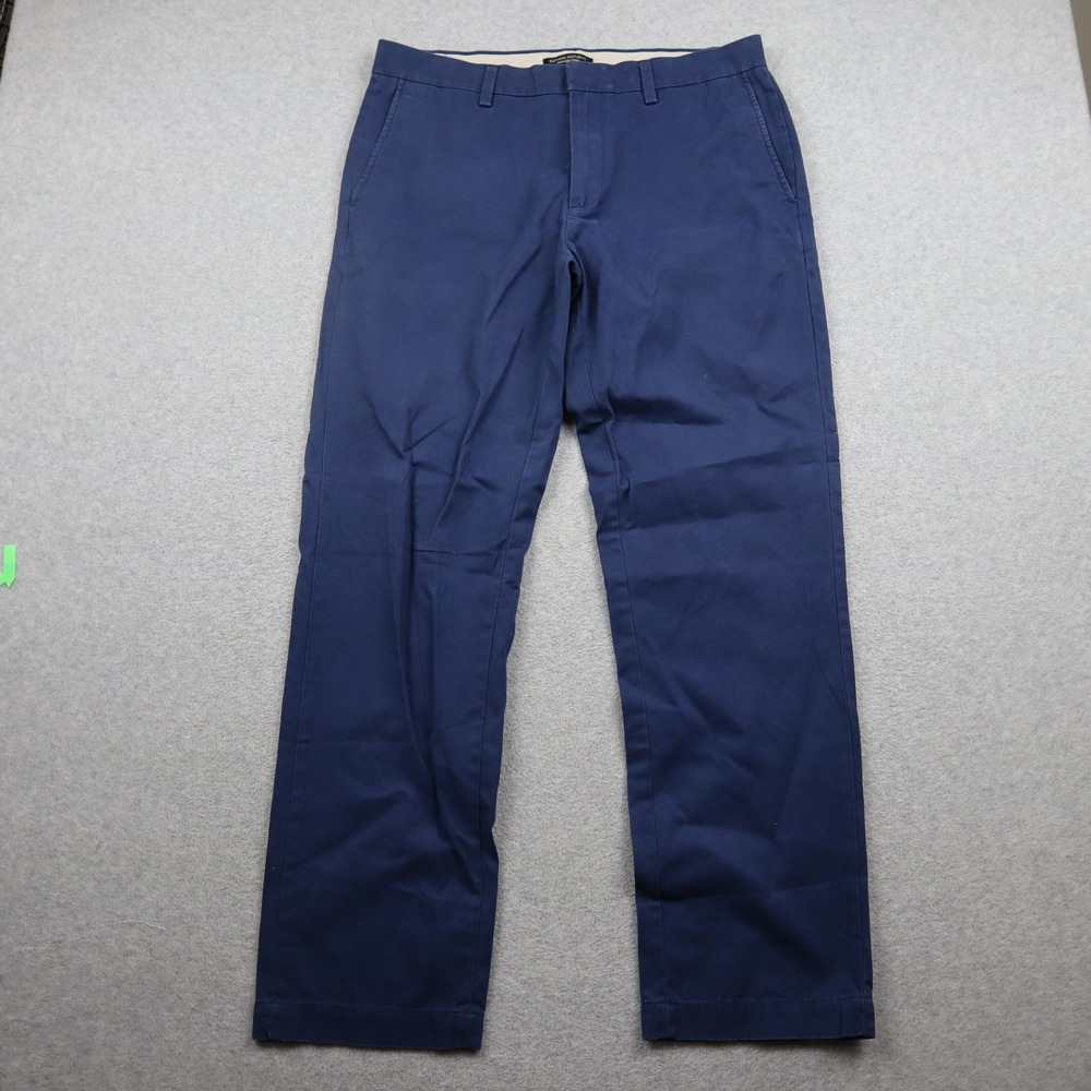 Banana Republic Pants Mens 33x32 Emerson Chino Navy Blue Straight Leg Cotton
